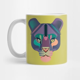 blue techno lion Mug